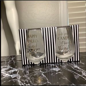 Set of Halloween Wine Glasses (2 glasses)